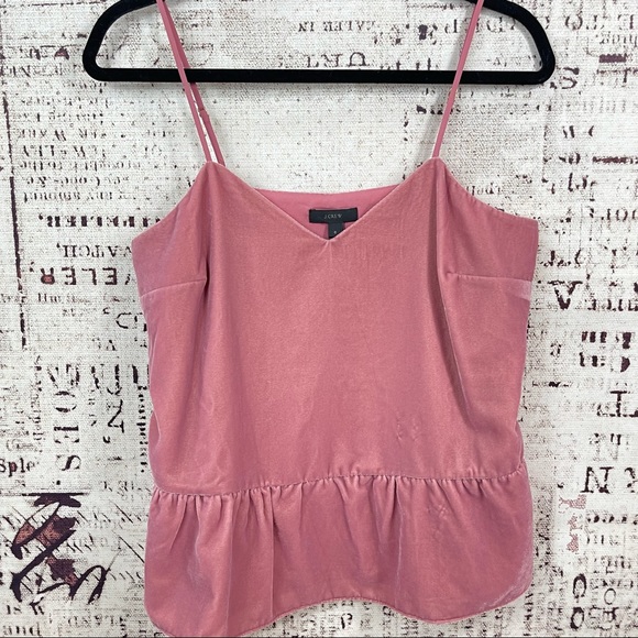 J. Crew Tops - J. Crew Velvet Peplum Cami